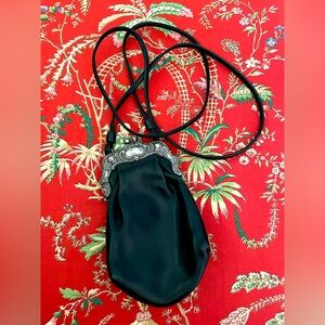 One World by Brighton Kisslock Mini Purse, vintage 90s